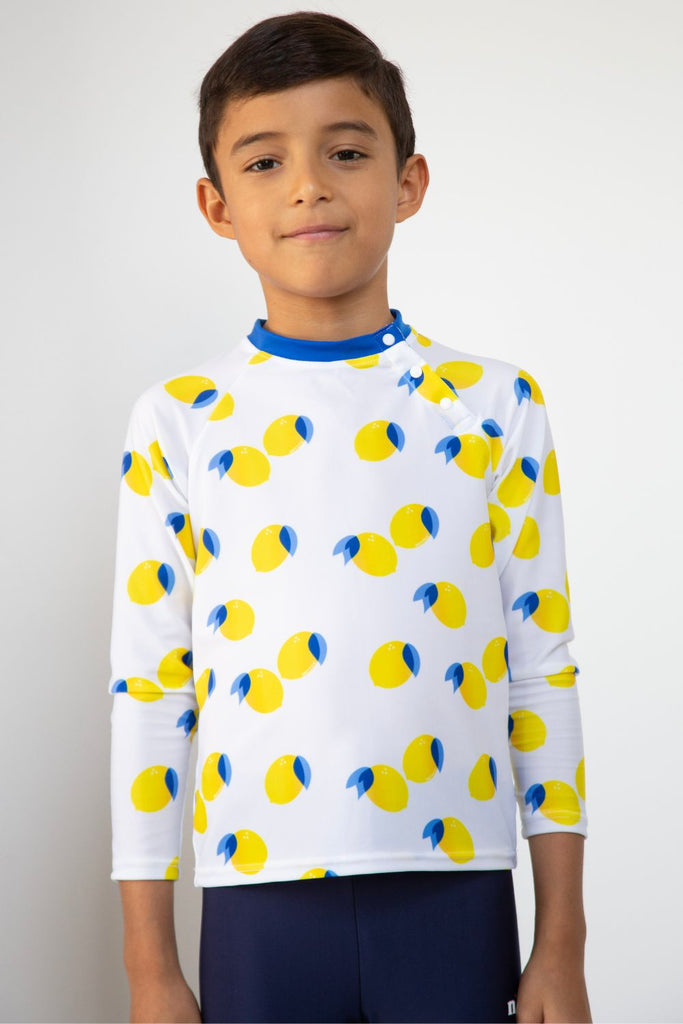 T-shirt de bain anti-UV enfant citron Nuvees - KER SUN