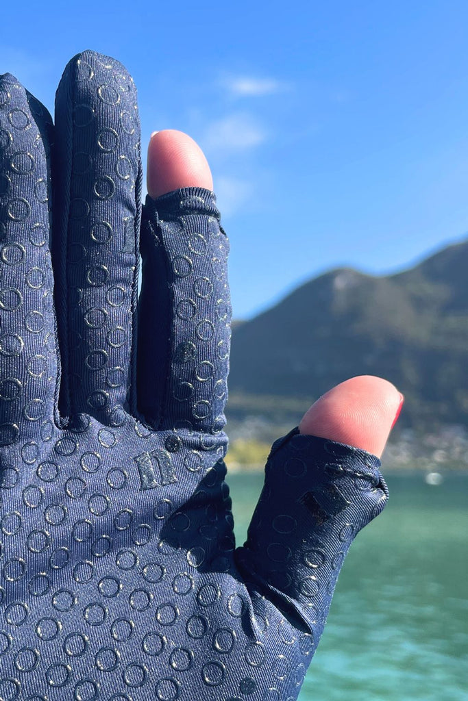 Gants anti-UV femme et homme - Bleu marine - Nuvées - KER SUN
