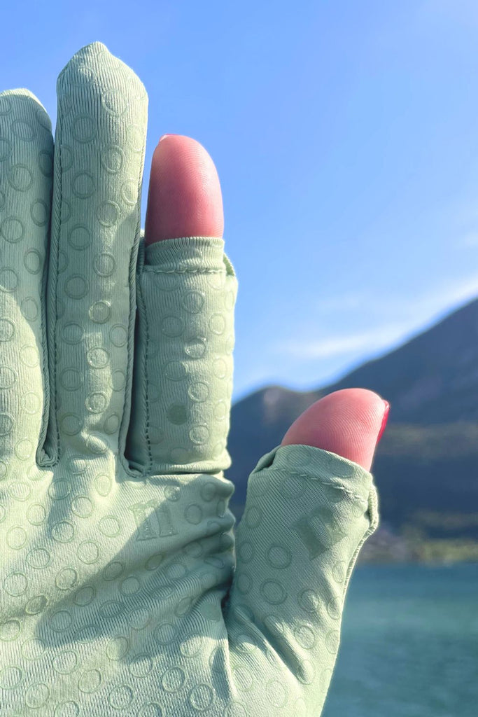 Gants anti-UV femme et homme - Herbe fraiche - Nuvées - KER SUN